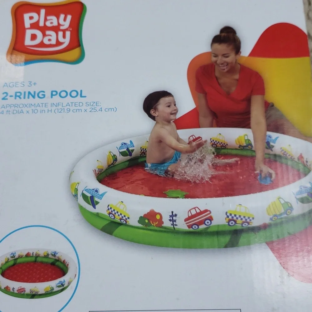Play Day 2-Ring Inflatable Pool